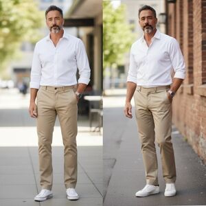 Brooks Brothers Men's Tan Chinos - Slim Straight Fit